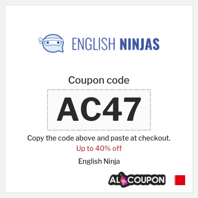 Coupon for English Ninja (AC47) Up to 40% off