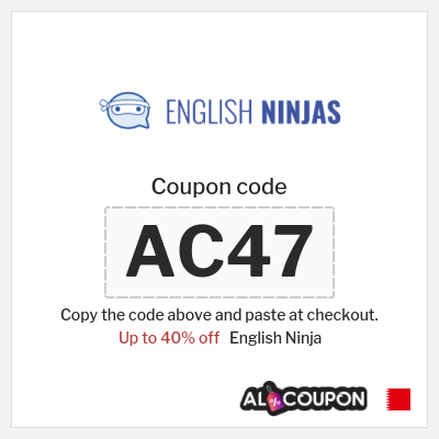 Coupon for English Ninja (AC47) Up to 40% off