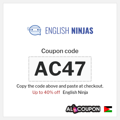 Coupon for English Ninja (AC47) Up to 40% off