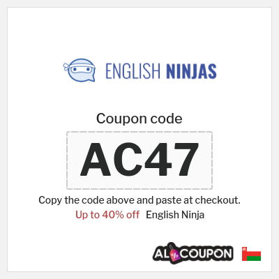 Coupon for English Ninja (AC47) Up to 40% off