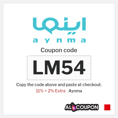 Coupon for Aynma (LM54) 11% + 2% Extra