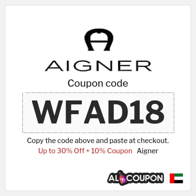Coupon for Aigner (WFAD18) Up to 30% Off + 10% Coupon