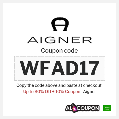 Coupon for Aigner (WFAD18) Up to 30% Off + 10% Coupon