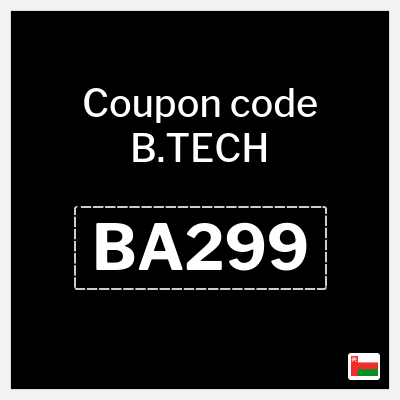 Coupon discount code for B.TECH 5% OFF