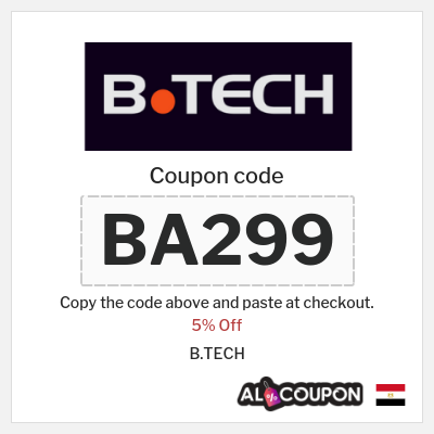 Coupon for B.TECH (BA299) 5% Off