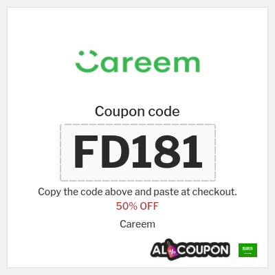 Coupon for Careem (FD181) 50% OFF
