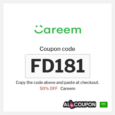 Coupon for Careem (FD181) 50% OFF