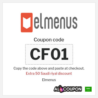 Coupon discount code for Elmenus 40 Saudi riyal OFF
