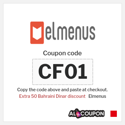Coupon discount code for Elmenus 40 Bahraini Dinar OFF