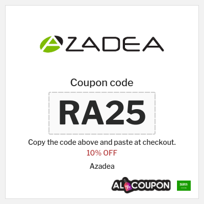 Coupon discount code for Azadea 15% OFF