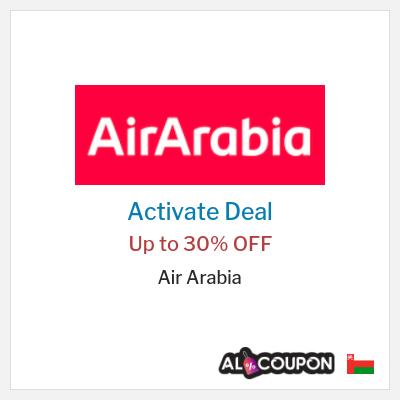 Coupon discount code for Air Arabia 30% Discount