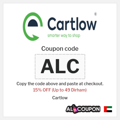 Coupon for Cartlow (ALC) 15% OFF (Up to 49 Dirham)