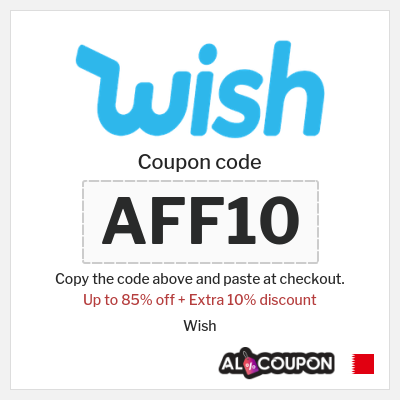 Coupon discount code for Wish 10% OFF