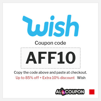 Coupon discount code for Wish 10% OFF