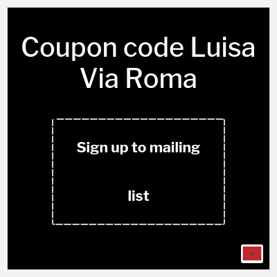 Coupon discount code for Luisa Via Roma Up to 50% OFF
