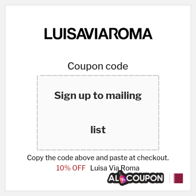 Coupon discount code for Luisa Via Roma Up to 50% OFF