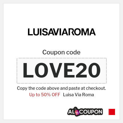 Coupon for Luisa Via Roma (LOVE20) Up to 50% OFF