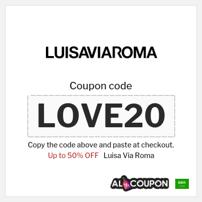 Coupon for Luisa Via Roma (LOVE20) Up to 50% OFF