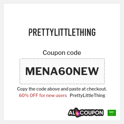 Coupon discount code for PrettyLittleThing Up to 15% OFF