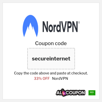 Coupon for NordVPN (secureinternet) 33% OFF