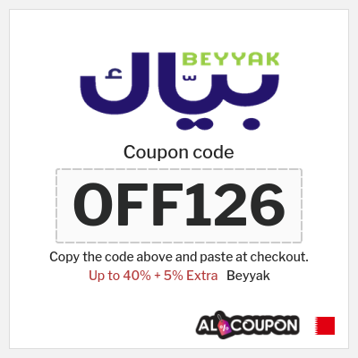 Coupon for Beyyak (OFF126) Up to 40% + 5% Extra