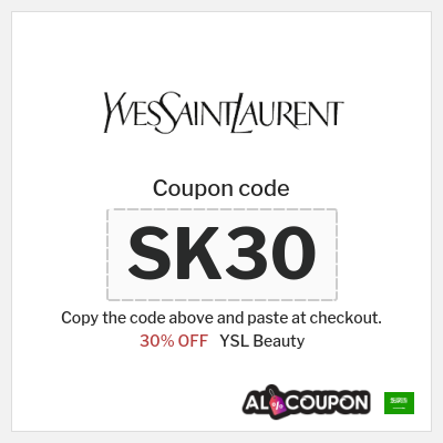 Coupon for YSL Beauty (SK30) 30% OFF