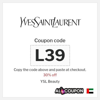Coupon for YSL Beauty (L39) 30% off