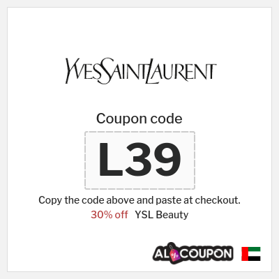 Coupon for YSL Beauty (L39) 30% off