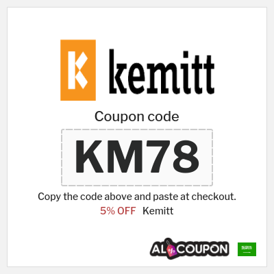 Coupon discount code for Kemitt 5% OFF