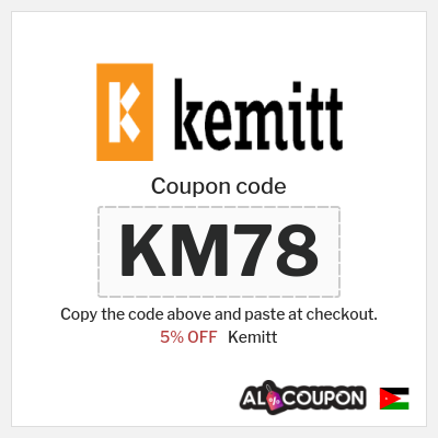 Coupon discount code for Kemitt 5% OFF