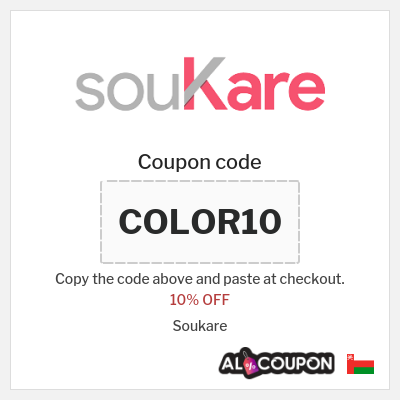 Coupon for Soukare (COLOR10) 10% OFF