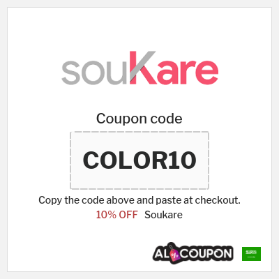 Coupon for Soukare (COLOR10) 10% OFF