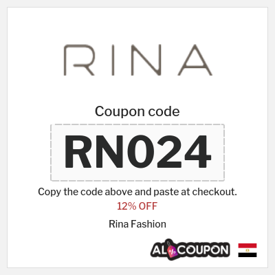 Coupon discount code for Rina Fashion 12% OFF