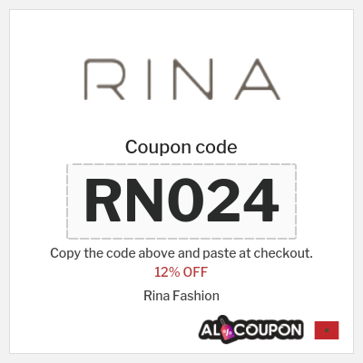 Coupon for Rina Fashion (RN024) 12% OFF