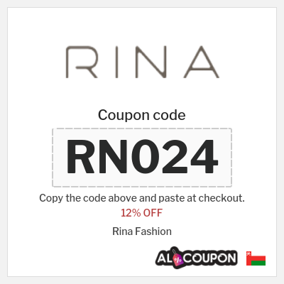 Coupon for Rina Fashion (RN024) 12% OFF
