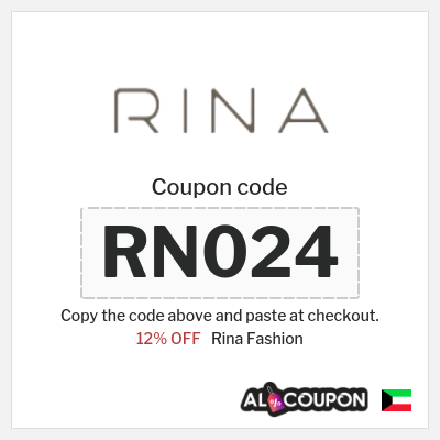 Coupon for Rina Fashion (RN024) 12% OFF