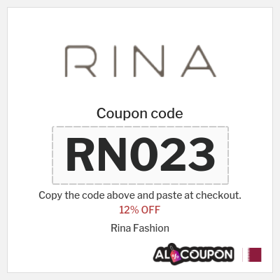 Coupon for Rina Fashion (RN023) 12% OFF