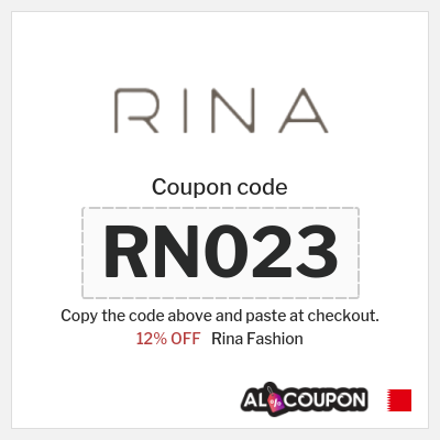 Coupon for Rina Fashion (RN023) 12% OFF