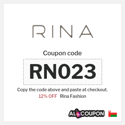 Coupon for Rina Fashion (RN023) 12% OFF