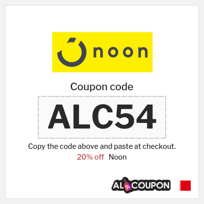 Noon Coupon (ALC54) Noon promo code 2025 for first order