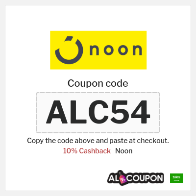 Noon Coupon (ALC54) Noon promo code 2026 for first order