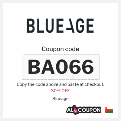 Coupon discount code for Blueage 30% OFF