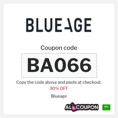 Coupon discount code for Blueage 30% OFF