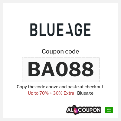 Coupon for Blueage (BA088) Up to 70% + 30% Extra
