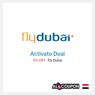 Coupon discount code for Fly Dubai 5% OFF
