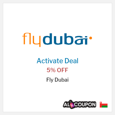 Coupon discount code for Fly Dubai 5% OFF