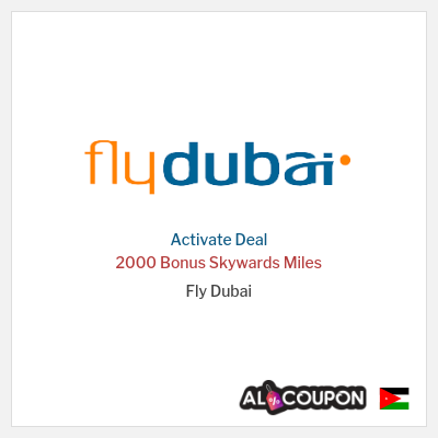 Special Deal for Fly Dubai (FLYDUBAI) 2000 Bonus Skywards Miles