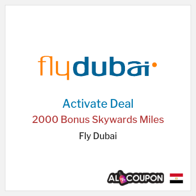 Special Deal for Fly Dubai (FLYDUBAI) 2000 Bonus Skywards Miles