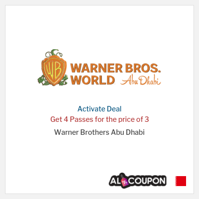 Coupon discount code for Warner Brothers Abu Dhabi Save of 15.5 Bahraini Dinar