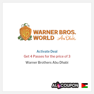 Coupon discount code for Warner Brothers Abu Dhabi Save of 29.5 Jordanian Dinar
